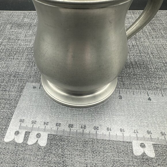 Crown & Rose Cast Pewter Small Tankard Mug 3.5" Made in England Vintage 1960s - Picture 10 of 11